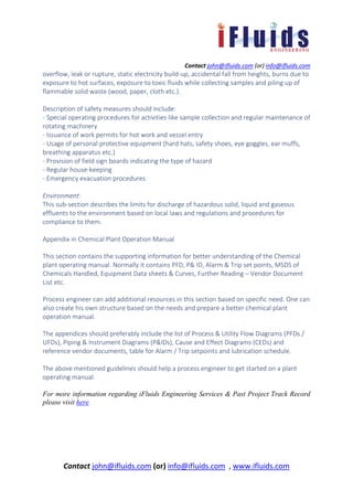 How to write a plant operating manual | PDF