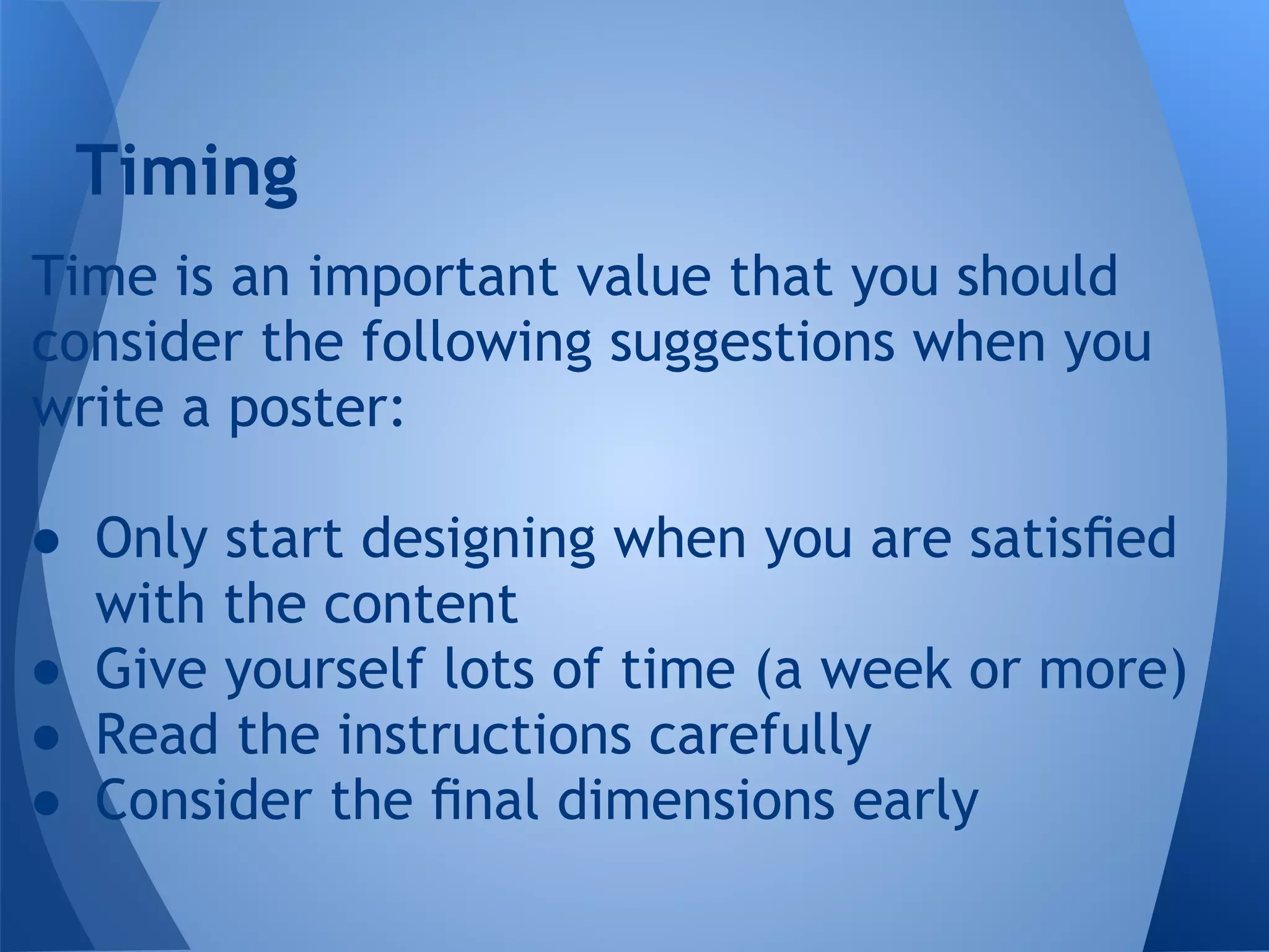 How to write a poster | PPT