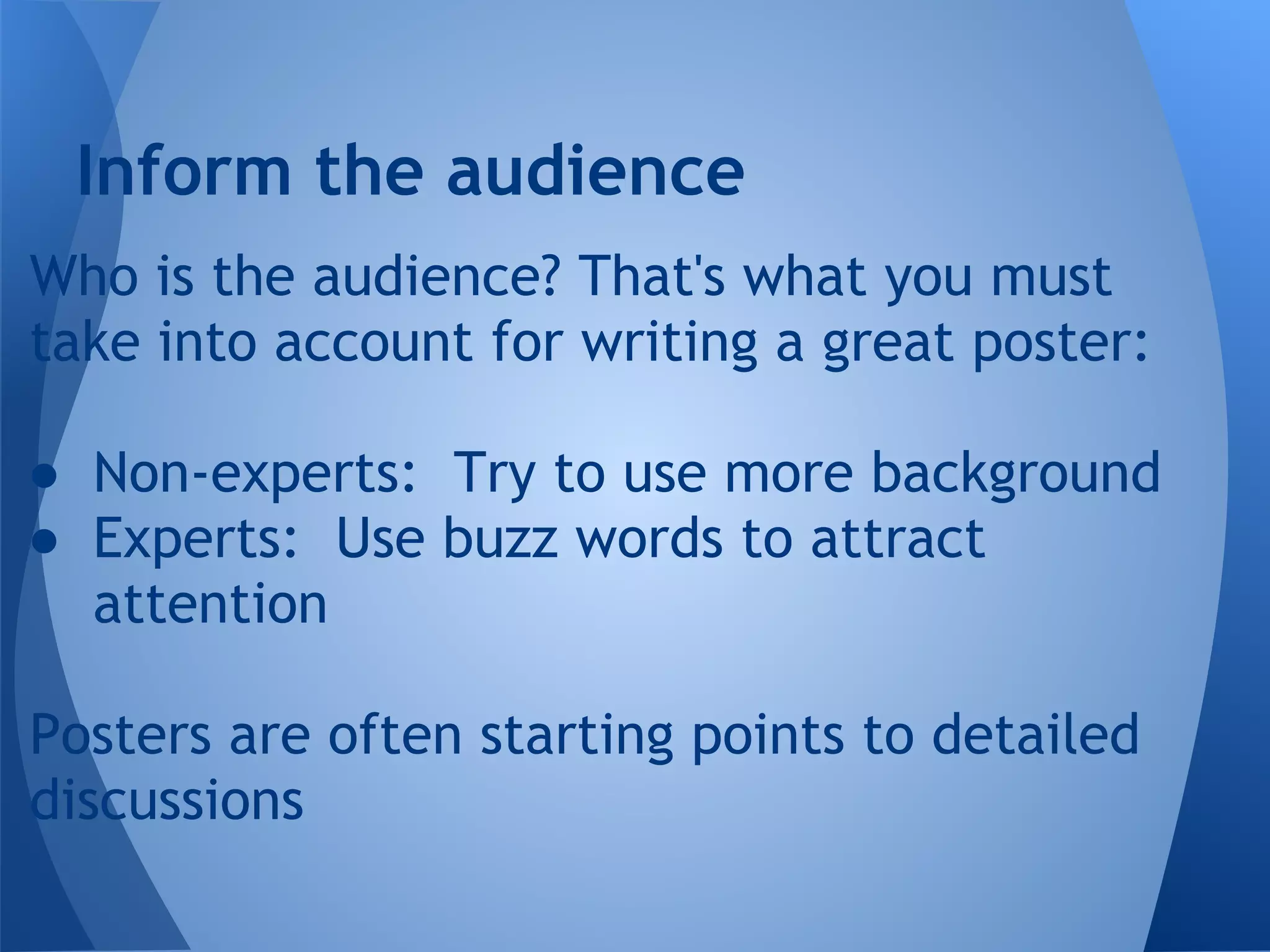 How to write a poster | PPT