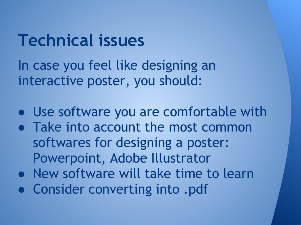How to write a poster