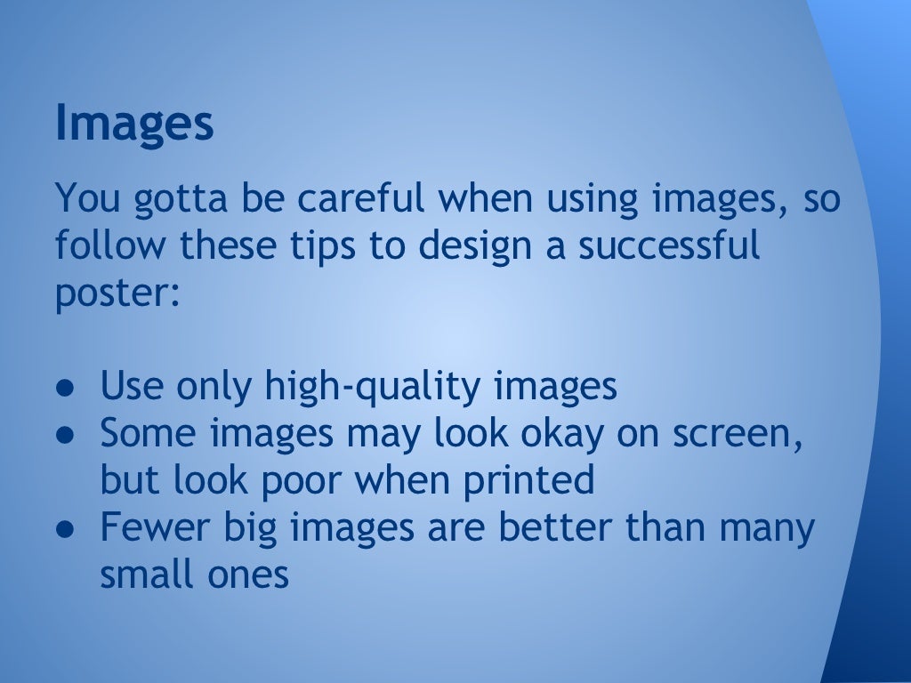 How to write a poster