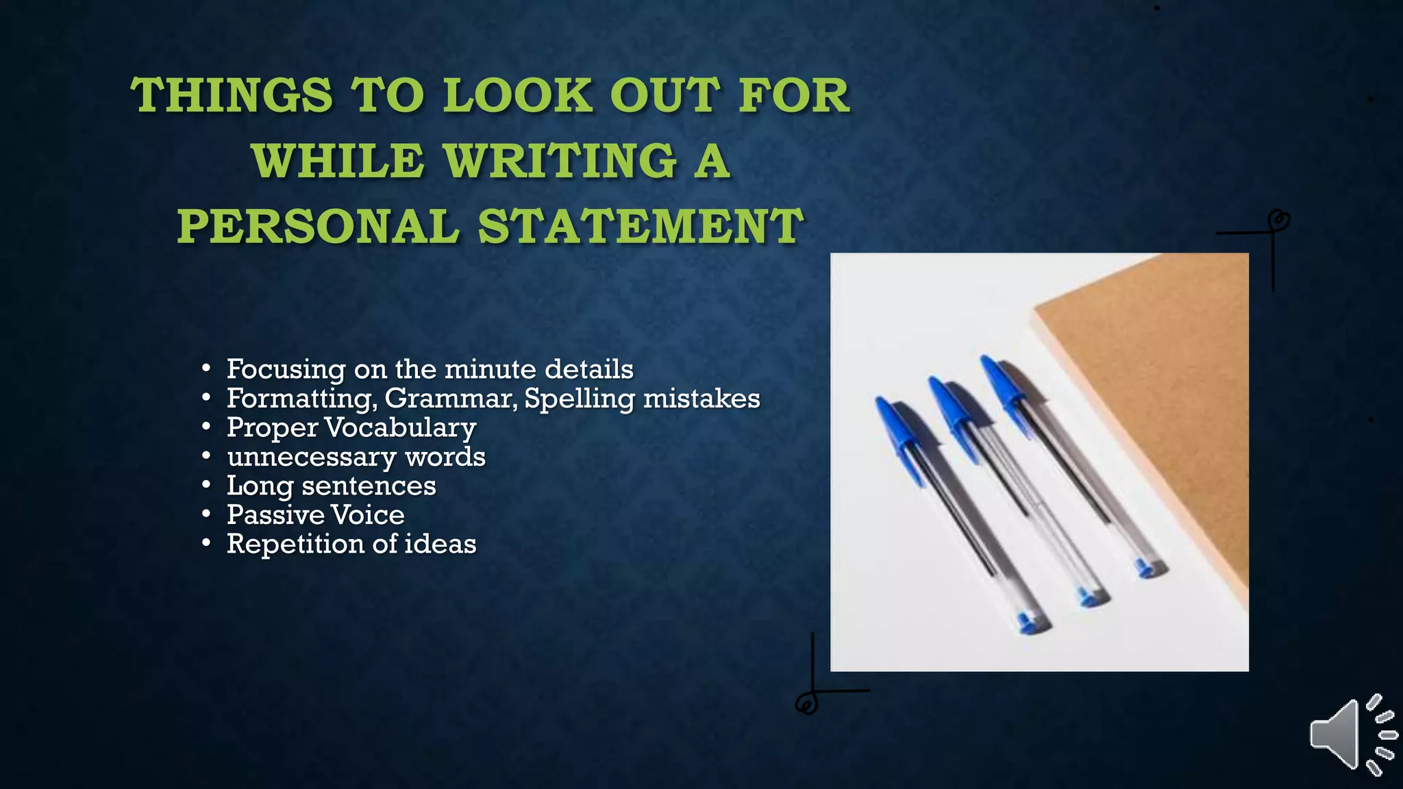 How to write a powerful personal statement | PPT