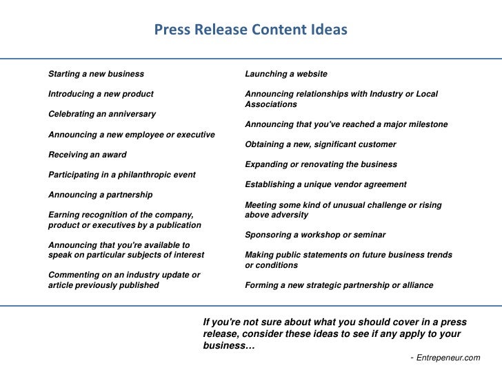 How to write a product launch press release