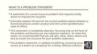 Writing a Problem Statement for your Research Proposal | PPTX