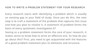 How to Write an Effective Problem Statement for Research Projects | PPTX
