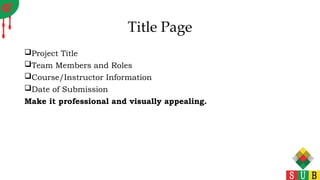 Project Title Engineering How to write a project proposal for software engineering course | PPTX