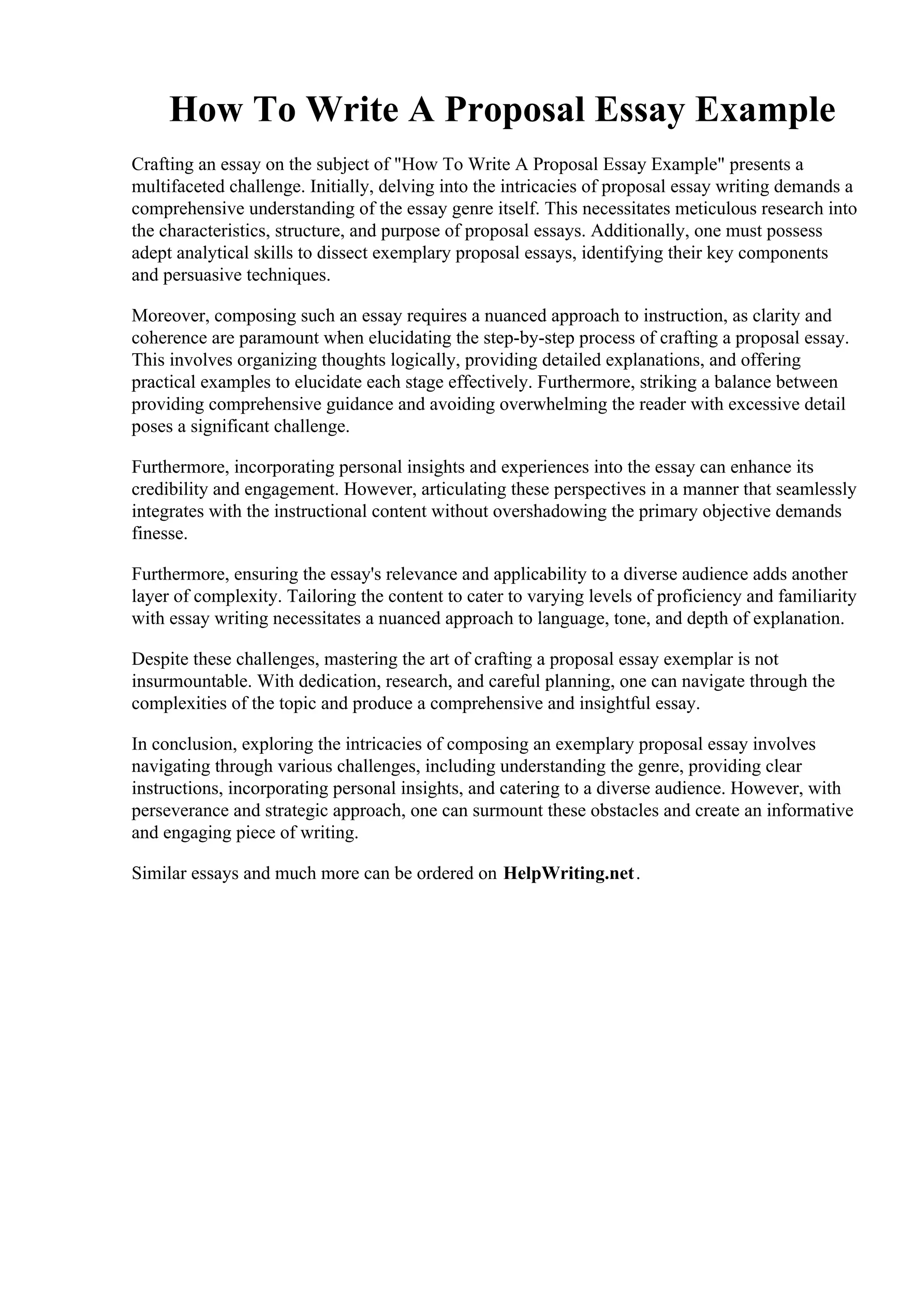 How To Write A Proposal Essay Example.pdfHow To Write A Proposal Essay ...