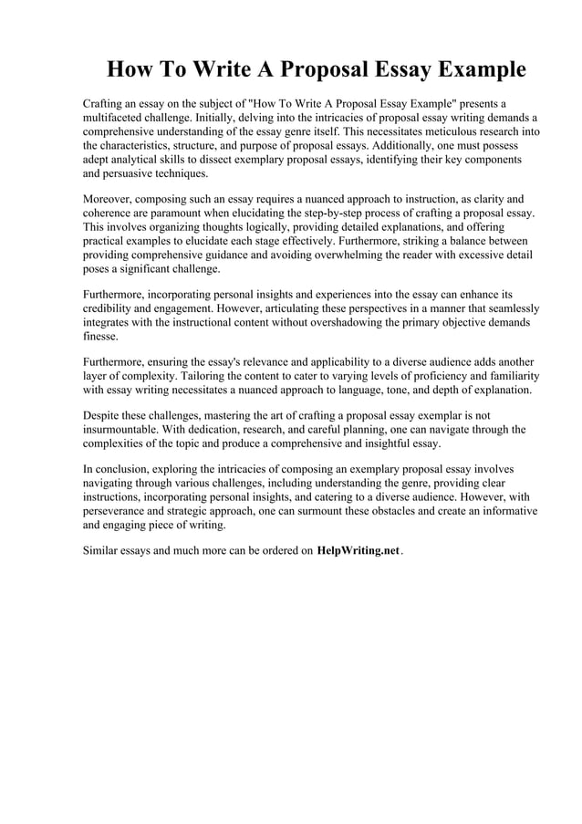How To Write A Proposal Essay Example.pdfHow To Write A Proposal Essay ...