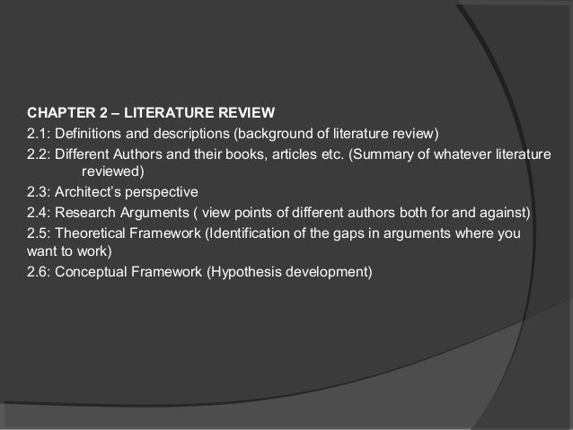 literature review thesis statement