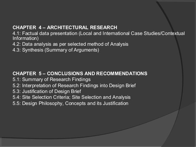 How to write architectural thesis