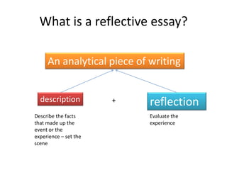 reflective essay components