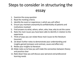 how to write a reflective essay using driscoll