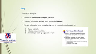 Report. Body How to write a report | PPSX