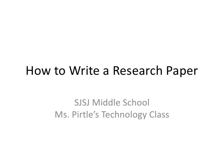 Steps to a research paper