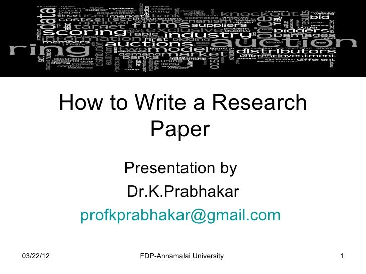 how to write a good research paper quickly