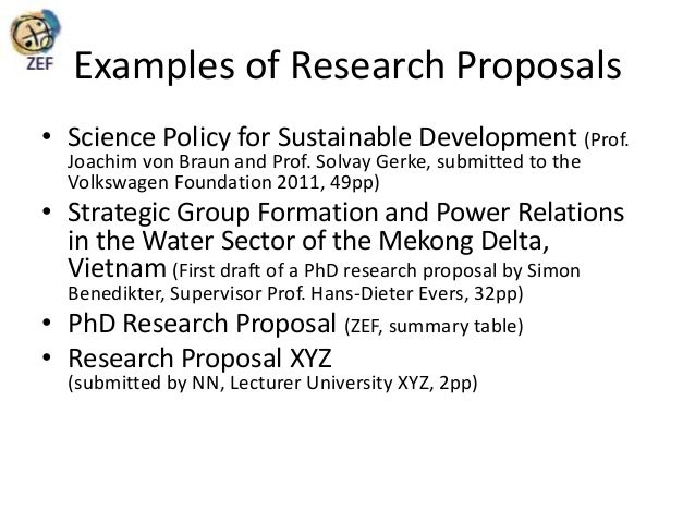 Phd research proposal development