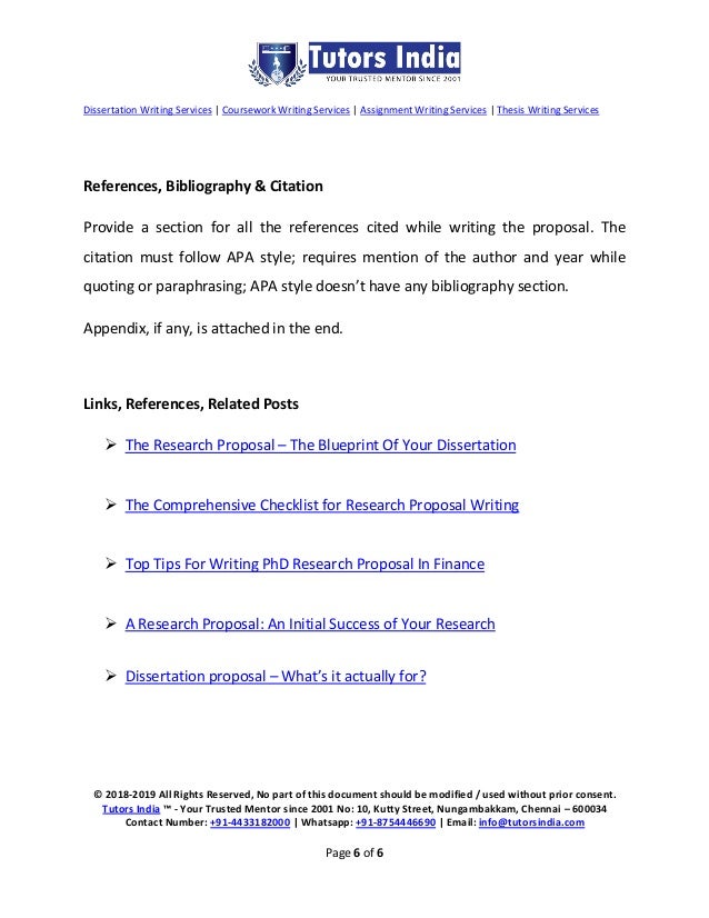 Dissertation proposal writing style