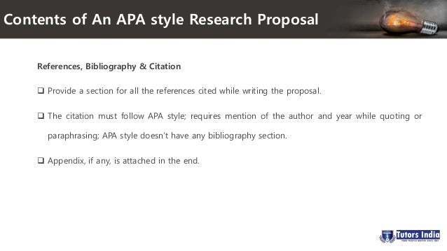 How to Write a Research Proposal in APA Style ...
