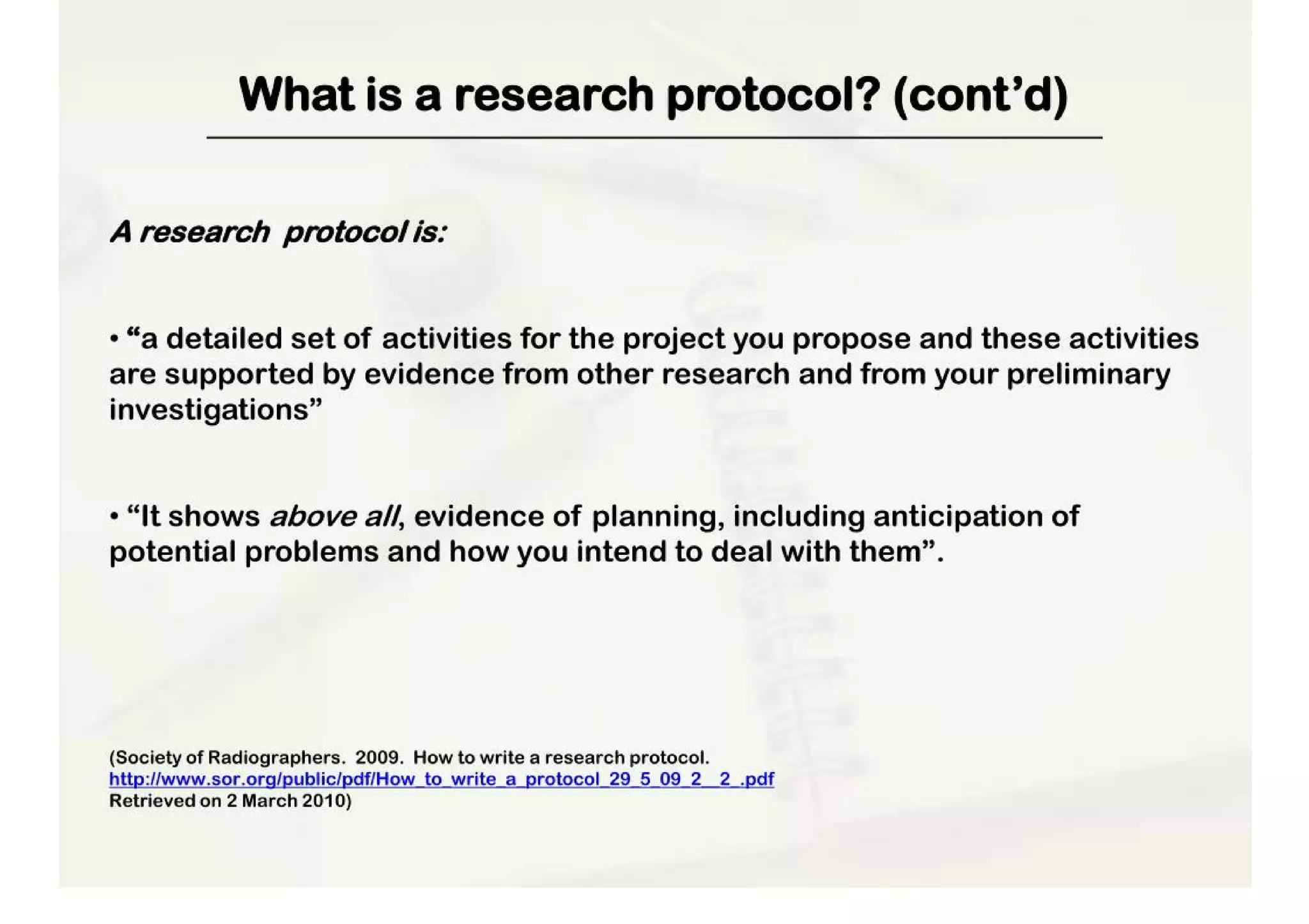 How To Write A Research Protocol | PPT