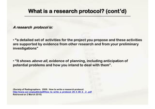 How To Write A Research Protocol | PPT