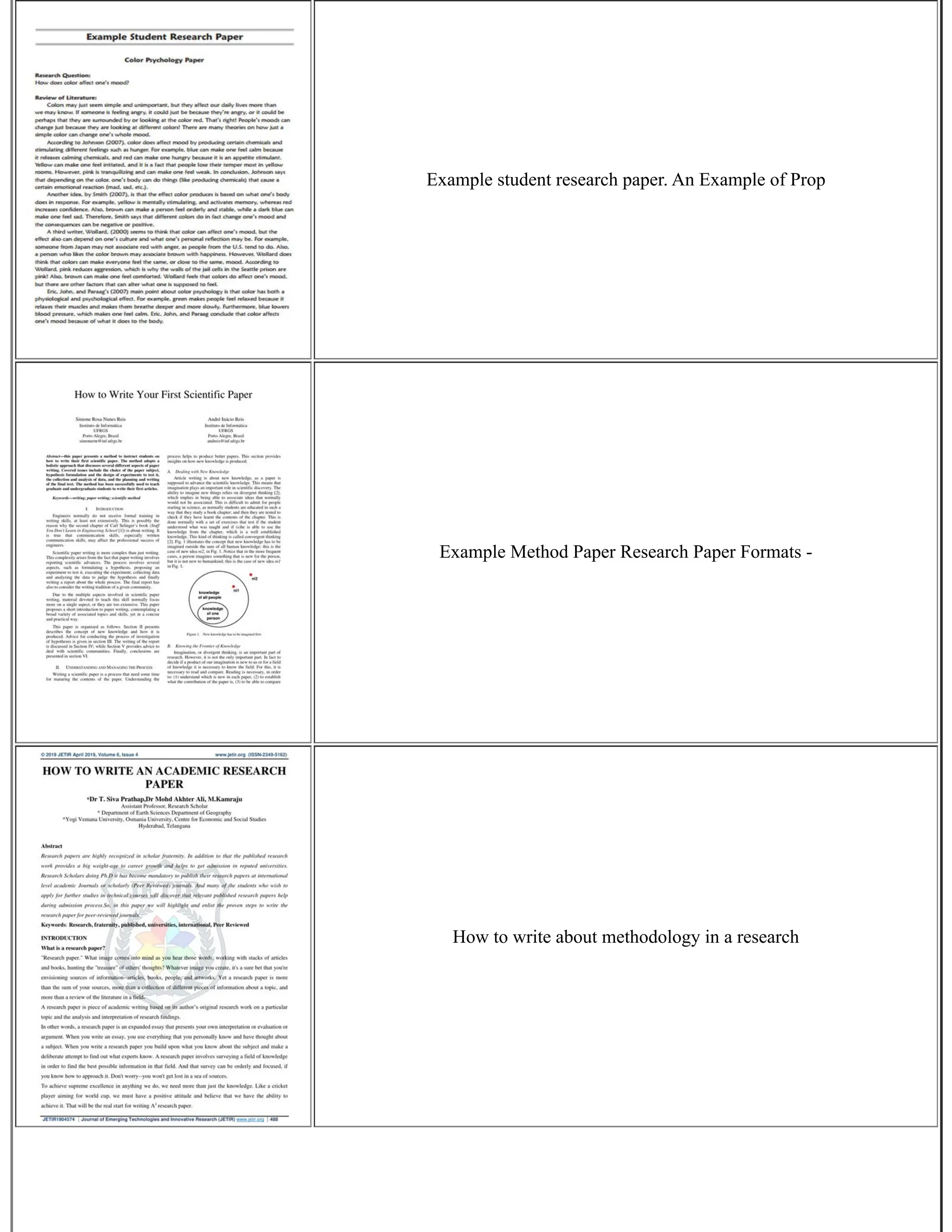 Example student research paper. An Example of Prop
Example Method Paper Research Paper Formats -
How to write about methodology in a research
 