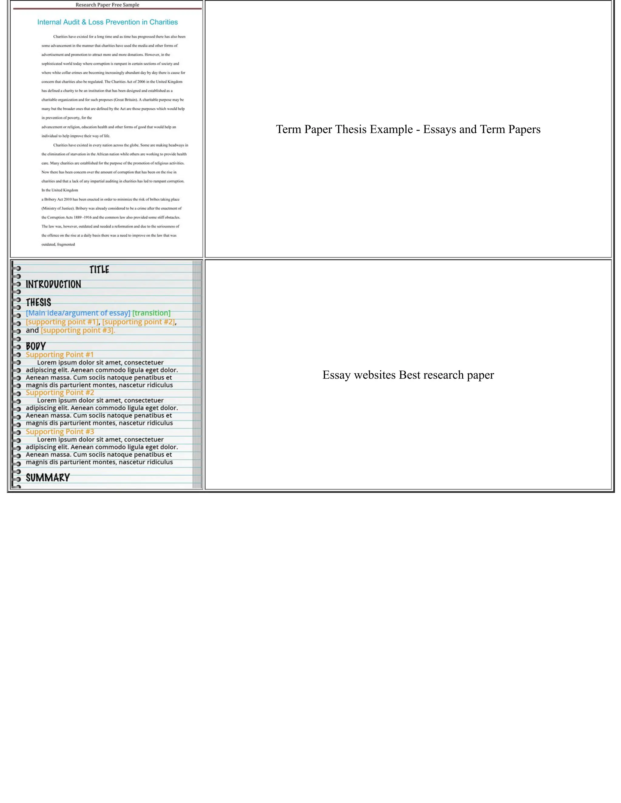 Term Paper Thesis Example - Essays and Term Papers
Essay websites Best research paper
 