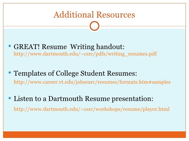 writing a resume