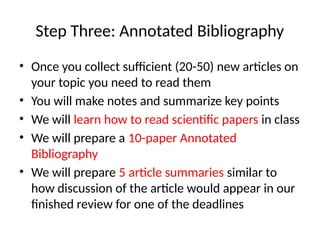 Comprehensive Guide on How to Write a Scientific Review Article | PPTX