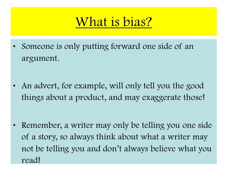 Bias essay