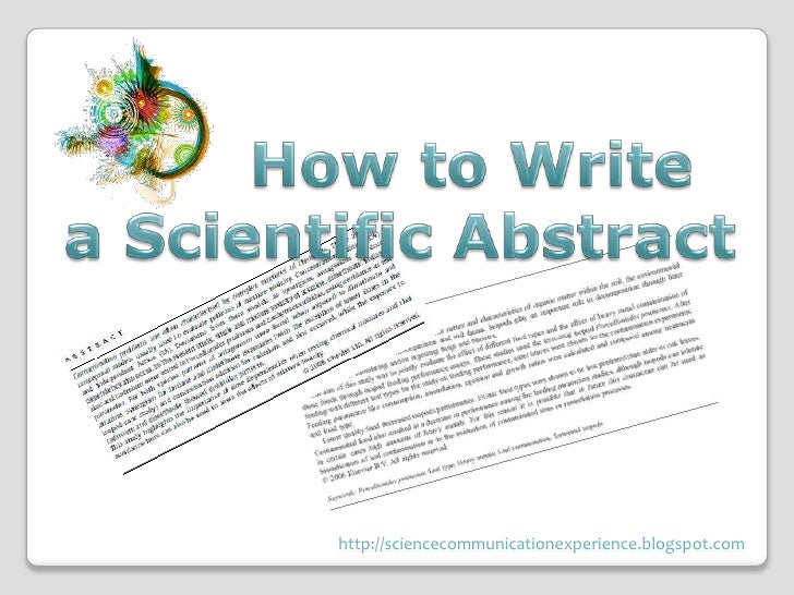 How to write a scientific abstract