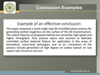 LOGO Conclusion Examples
www.uokufa.edu.iq
 
