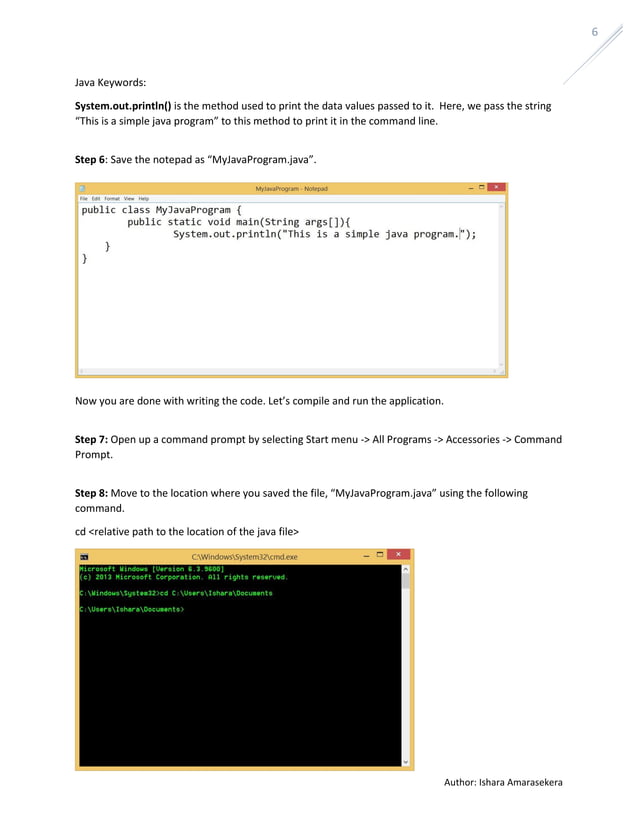 How to write a simple java program in 10 steps | PDF
