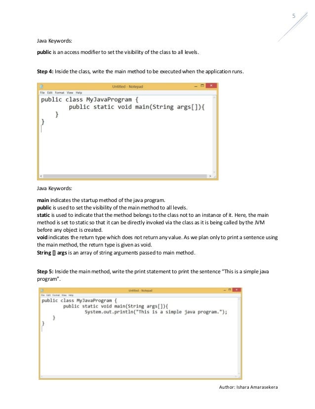 How to write a simple java program in 10 steps