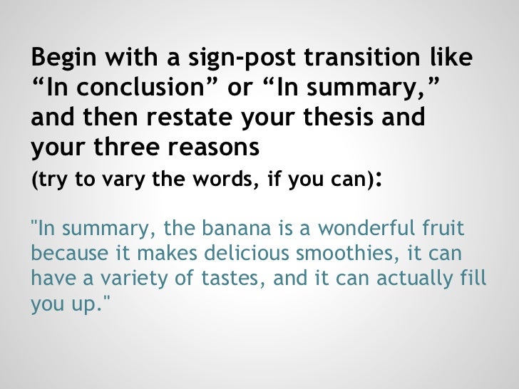 conclusion restated thesis generator conclusion restated thesis generator