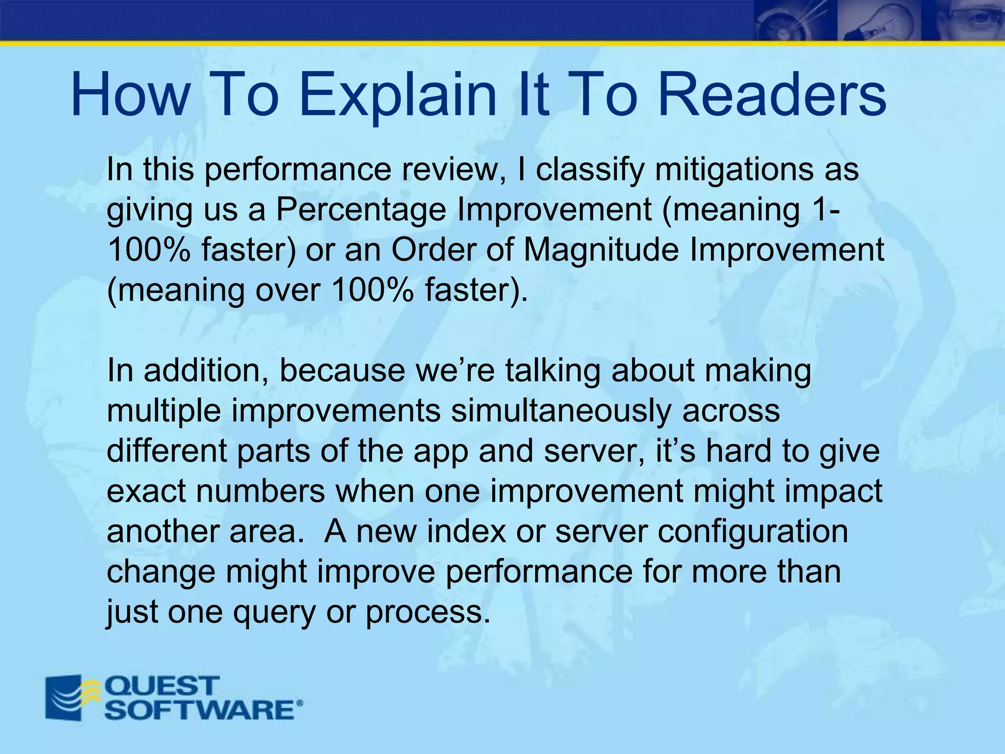How To Write A SQL Server Performance Review