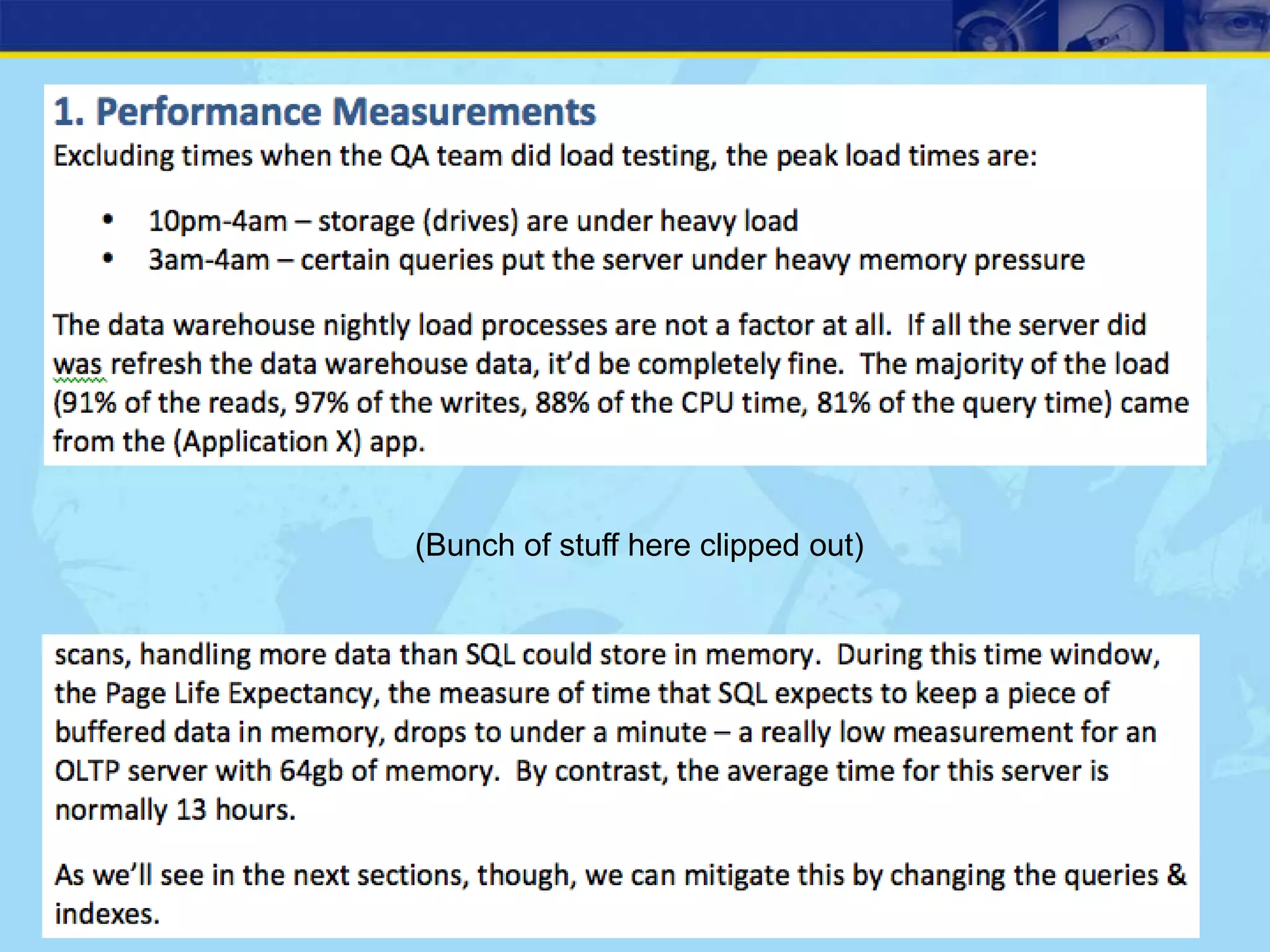 How To Write A SQL Server Performance Review