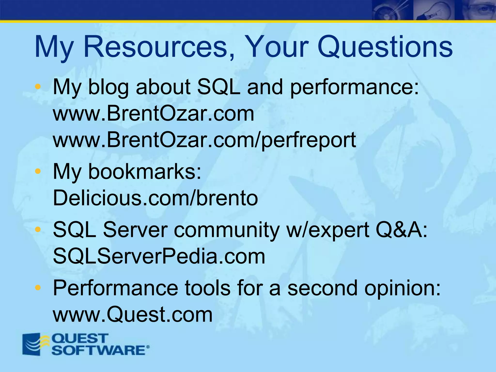 How To Write A SQL Server Performance Review