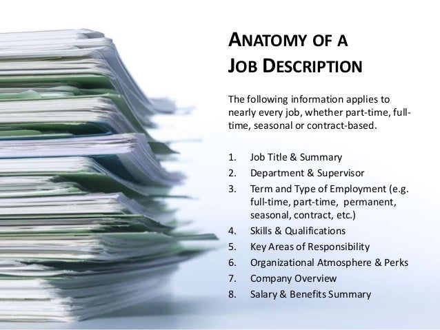 how to write a job description for a resumes
