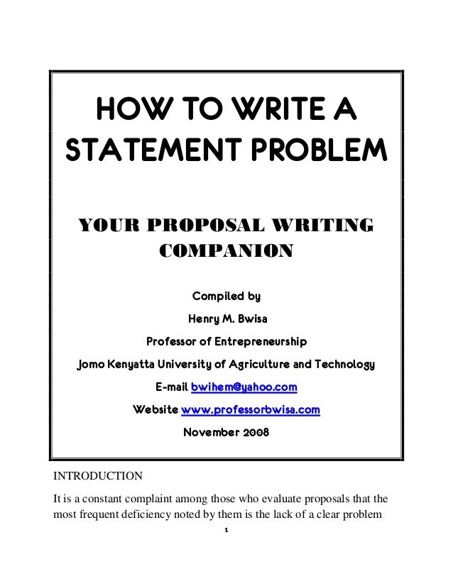 what is statement of the problem research paper