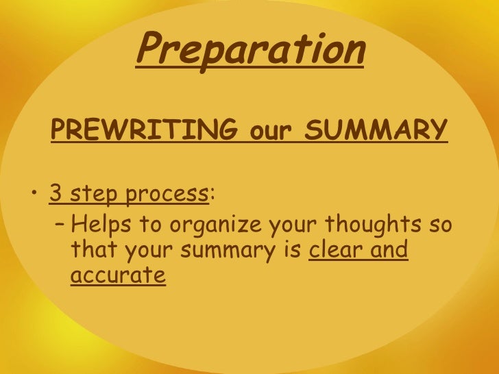 How To Write A Summary