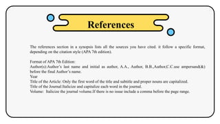 Synopsis Reference Writing a Research Synopsis: Step-by-Step Guide for B.Ed, M.Ed, PhD ...