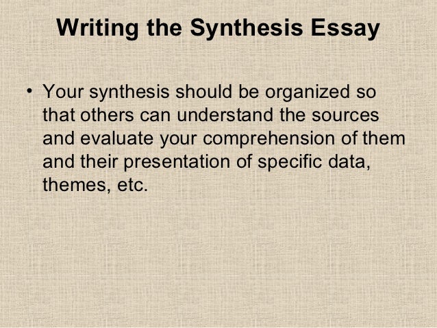 Five pointers for writing the synthesis essay