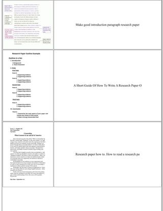 How To Write A Term Paper Introduction | PDF