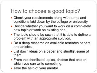 How To Develop A Topic Guide How to write a thesis - Guidelines to Thesis Writing | PPTX