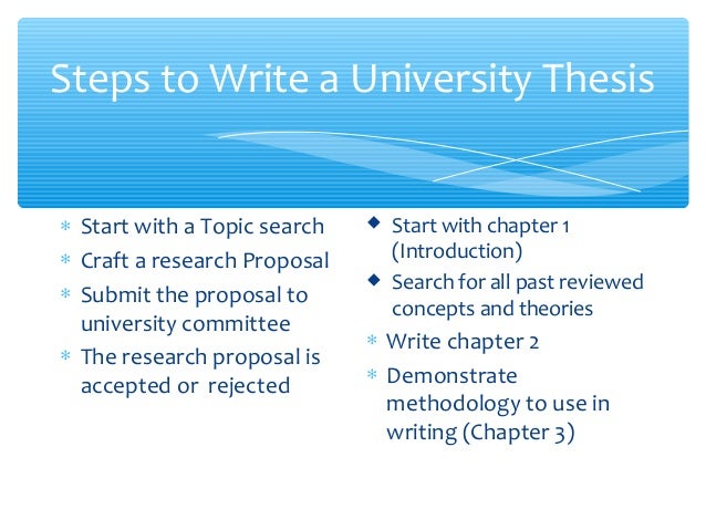How to write a thesis ppt