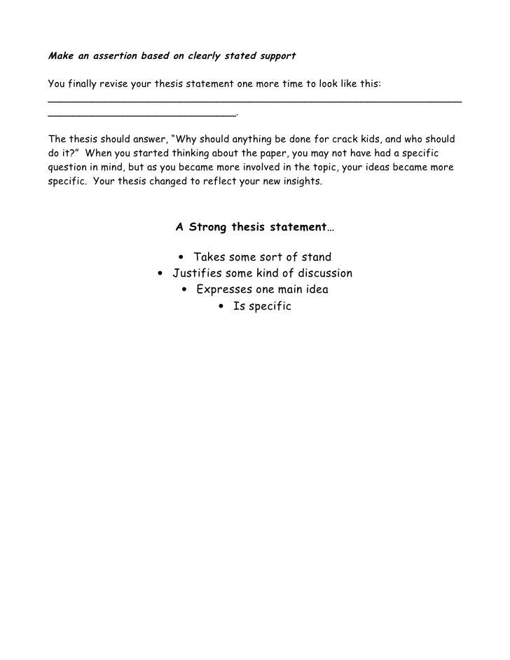 The Best Way to Write a Thesis Statement (with Examples) how to make a thesis statement more specific