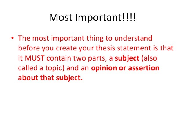 two part thesis statement