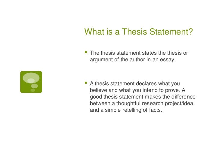 how to write a thesis statement middle school