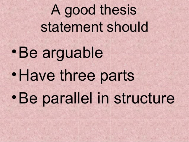 How to write an arguable thesis