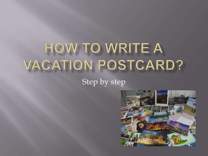 Write a postcard to a friend about your holiday image